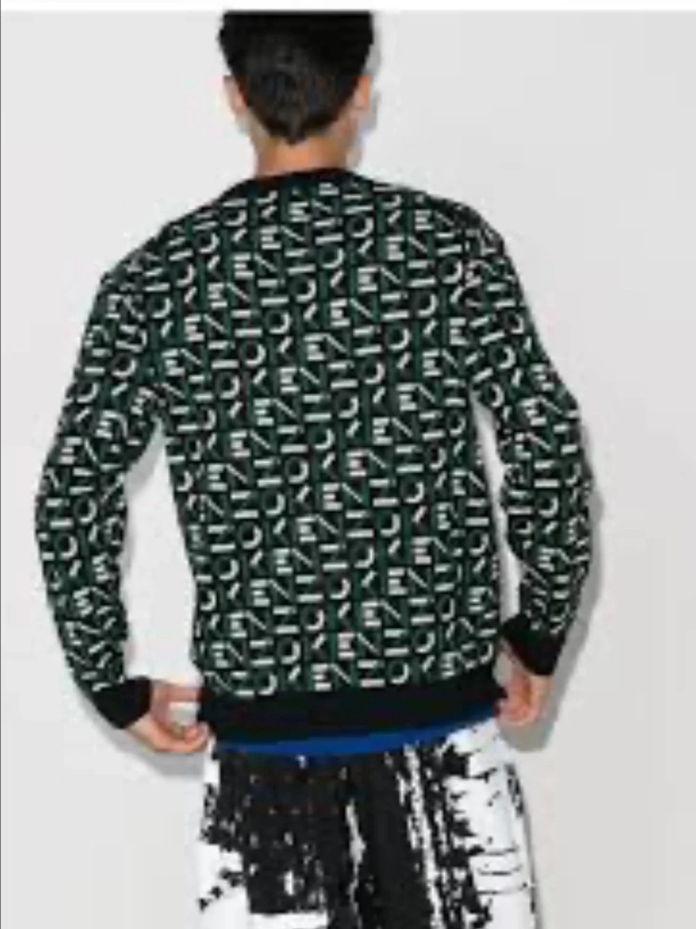 Kenzo Monogram Pullover Crewneck Sweater size Large